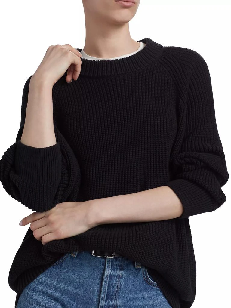 Jenni Kayne Oversized Cotton Fisherman Sweater 6