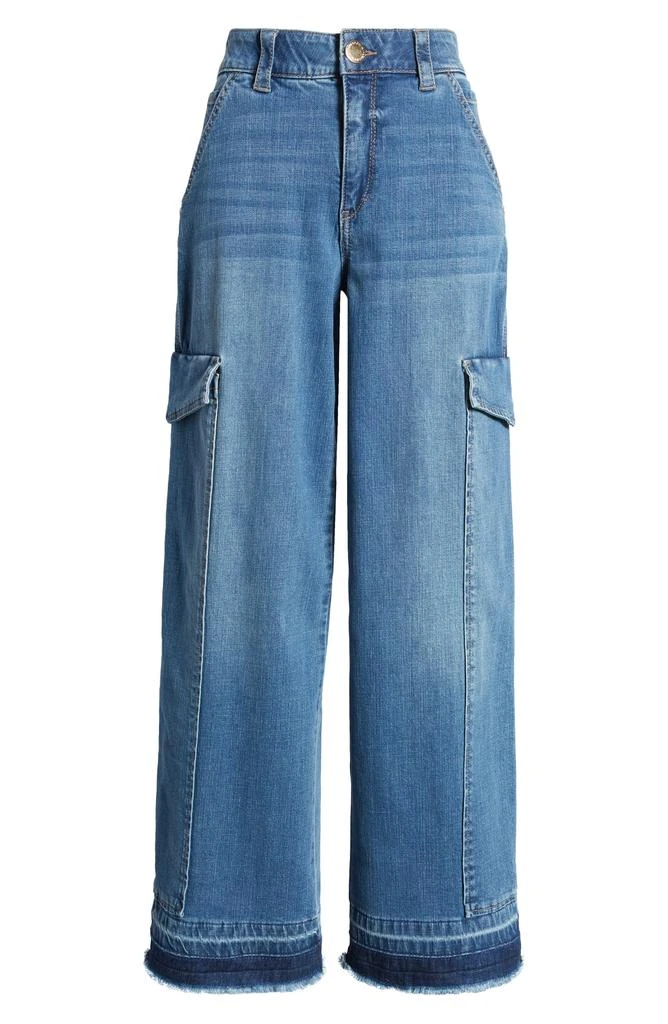 Wit & Wisdom 'Ab'Solution Skyrise Release Hem Wide Leg Cargo Jeans 5