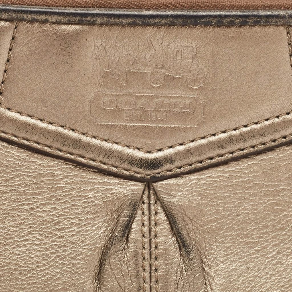 Coach Coach Metallic Leather Zip Wristlet Clutch 5