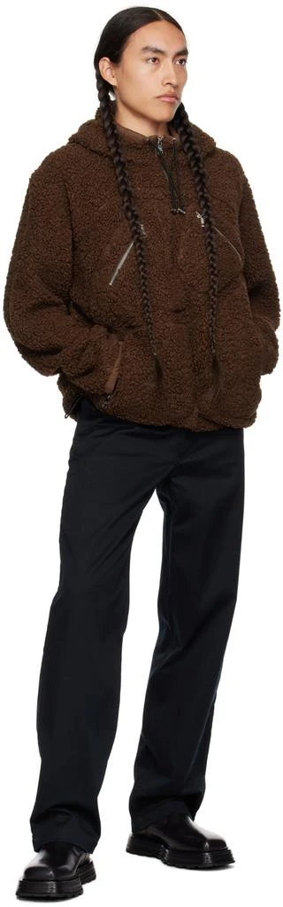 WYNN HAMLYN Brown Jigsaw Hoodie 4