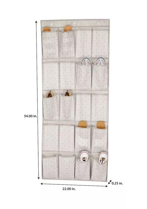 Simplify Boho 20 Pocket  Shoe Organizer In Grey