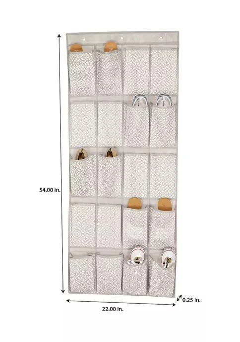 Simplify Boho 20 Pocket  Shoe Organizer In Grey 2