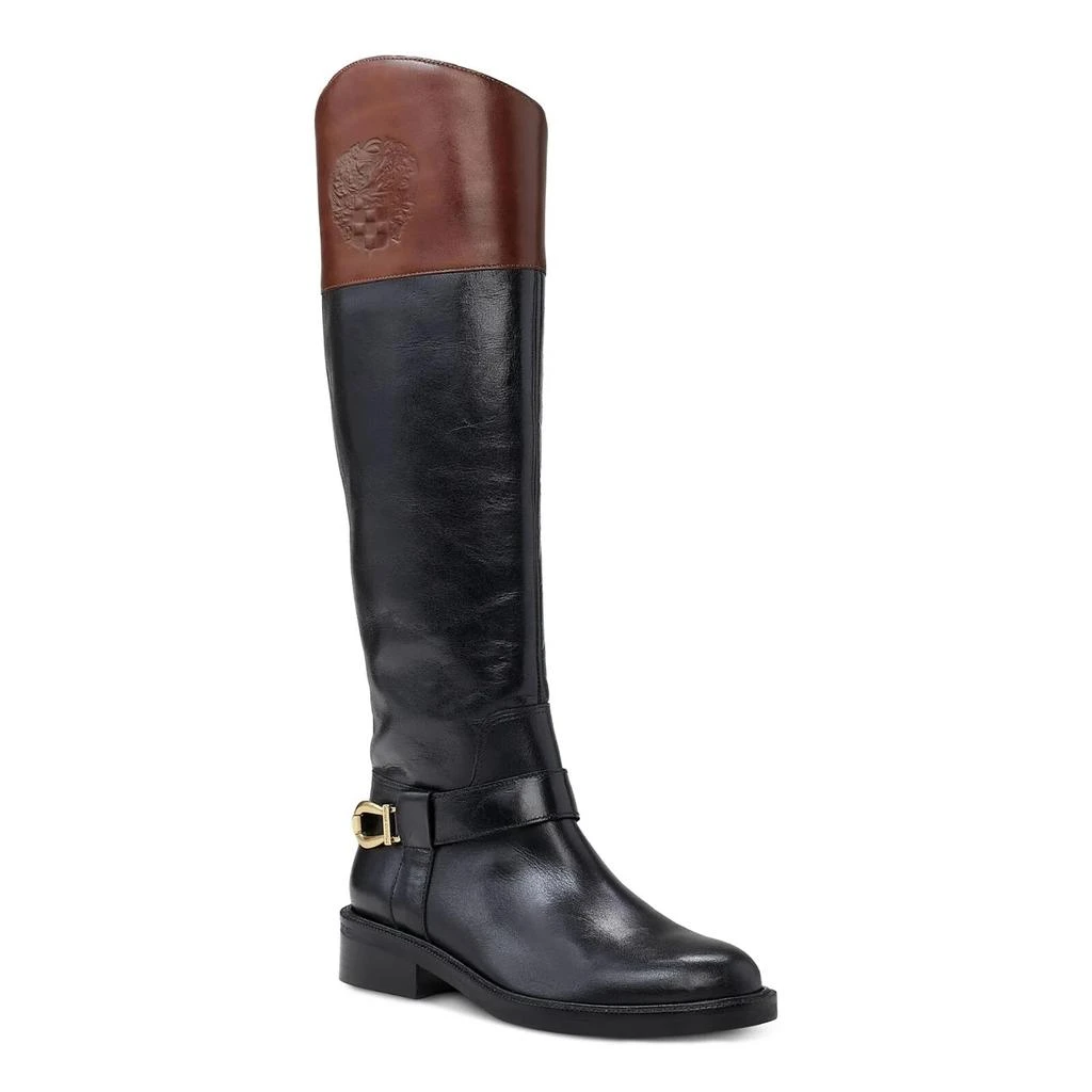 Vince Camuto Amanyir Boots Women's 6.5 Black Leather Almond Toe Side Zip ZPO3423 1