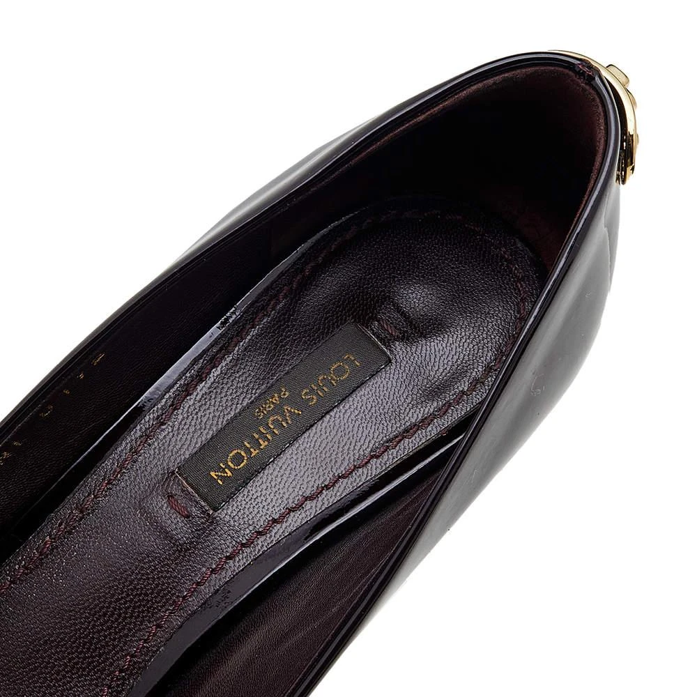 Louis Vuitton Louis Vuitton Burgundy Patent Leather Oh Really! Platform Peep Toe Pumps Size 35.5 7