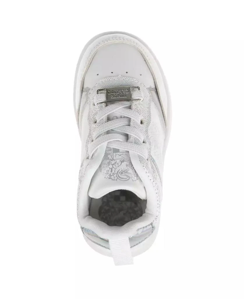 Vince Camuto Toddler Girls Court Elastic Laces Shimmer Sneaker 6