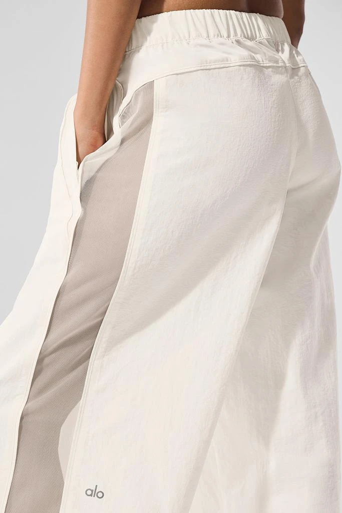 Alo High-Waist Origin Wide Leg Track Pant - Ivory 4