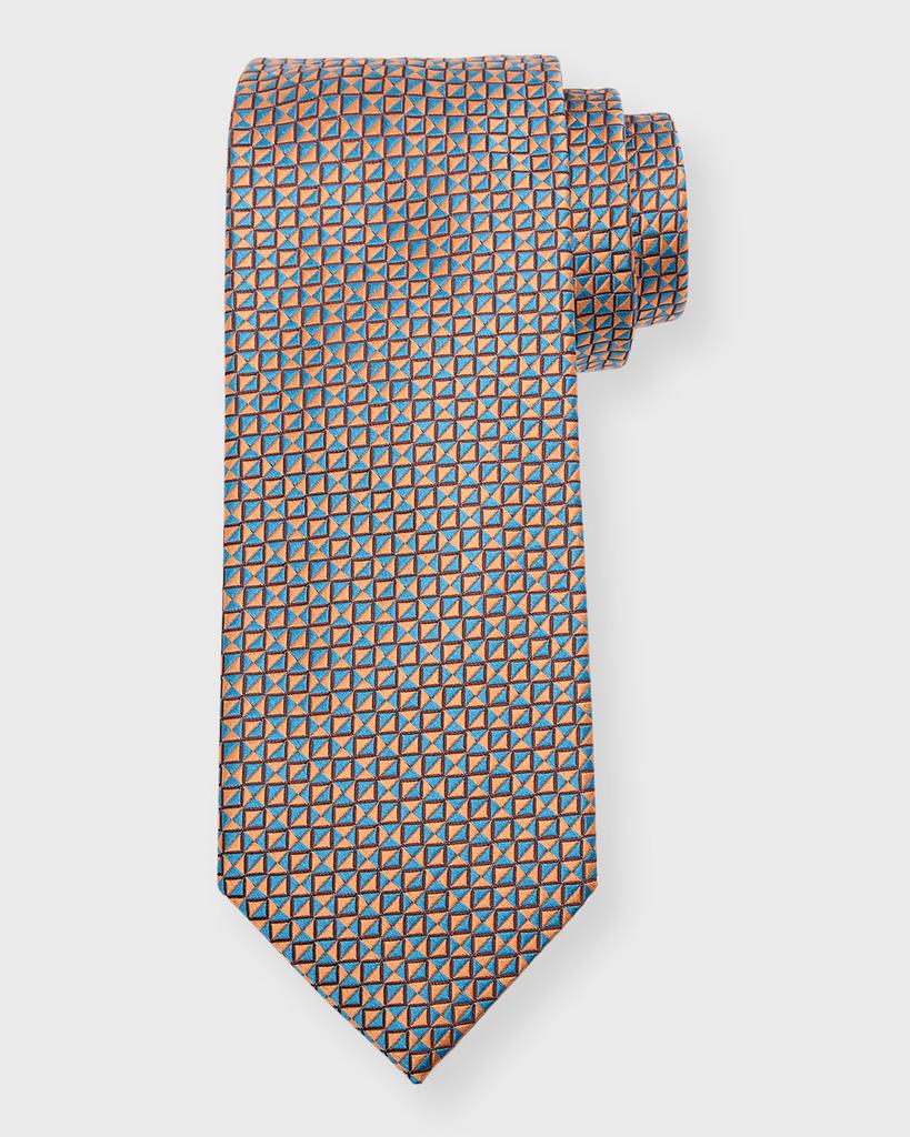 Charvet Men's Silk Micro-Geometric Tie