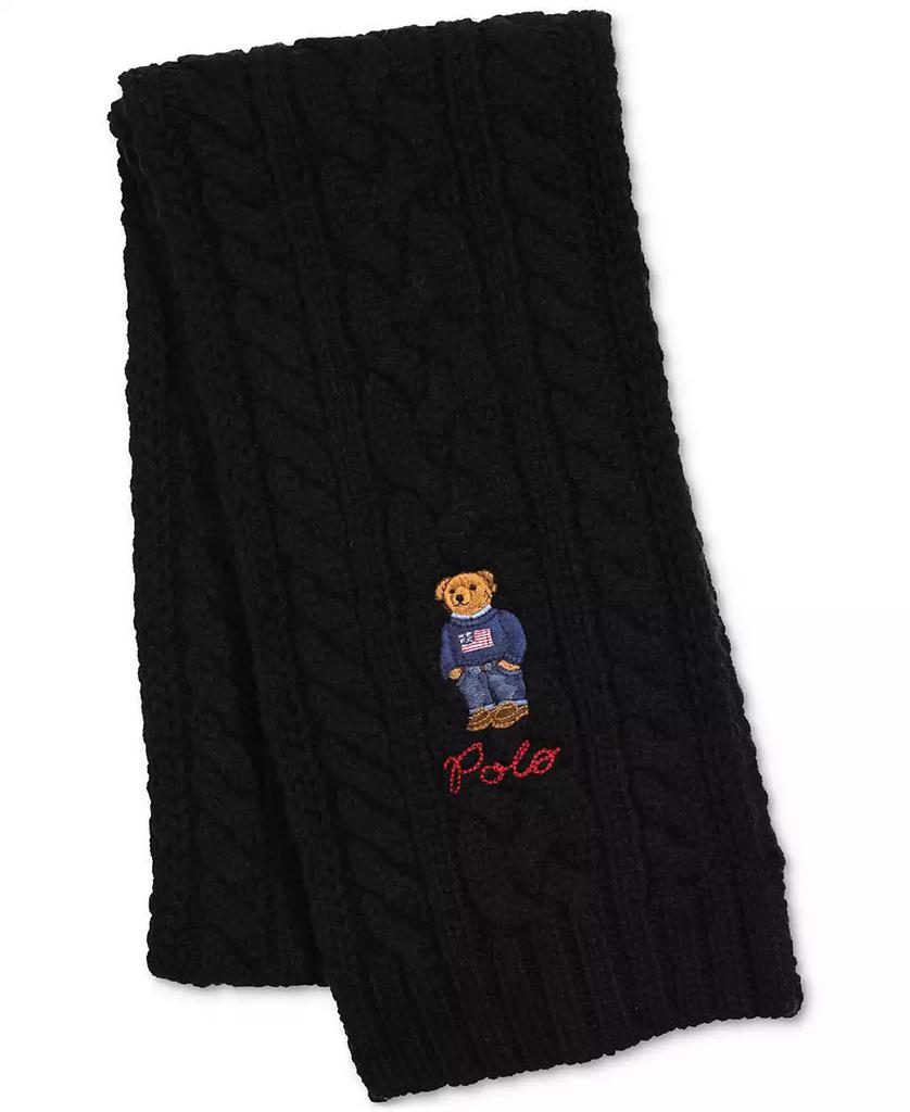 Ralph Lauren Men's Cable-Knit Bear Scarf