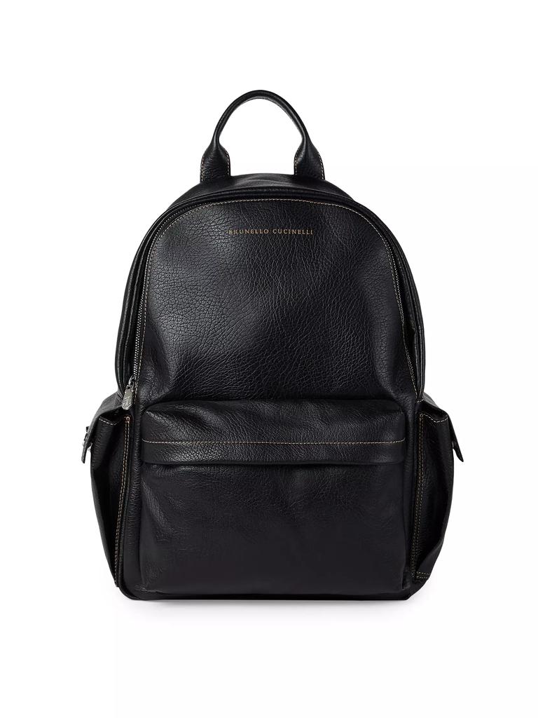 Brunello Cucinelli Grained Calfskin Travel Backpack