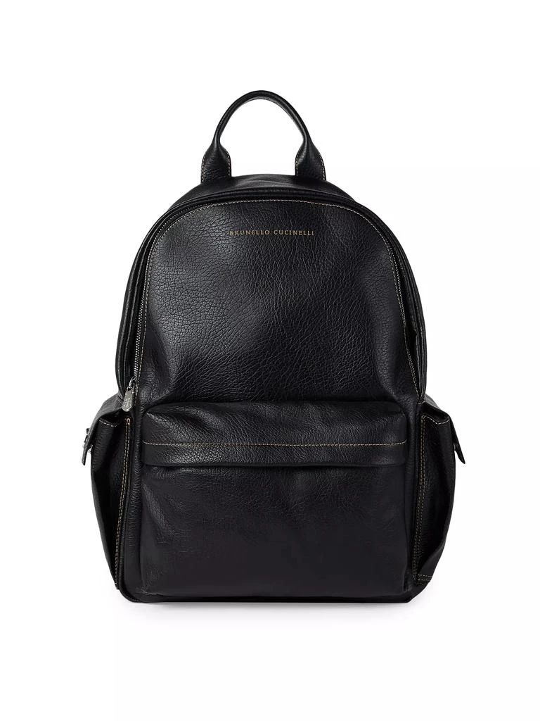 Brunello Cucinelli Grained Calfskin Travel Backpack 2