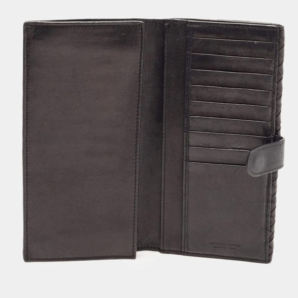Bottega Veneta Bottega Veneta Black Intrecciato Leather Flap Continental Wallet 4