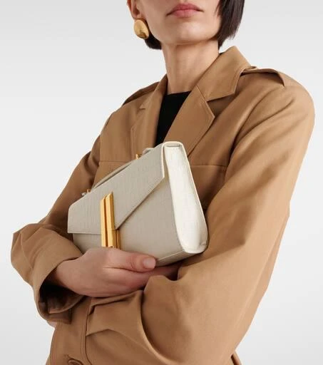 Demellier Vancouver croc-effect leather clutch 6