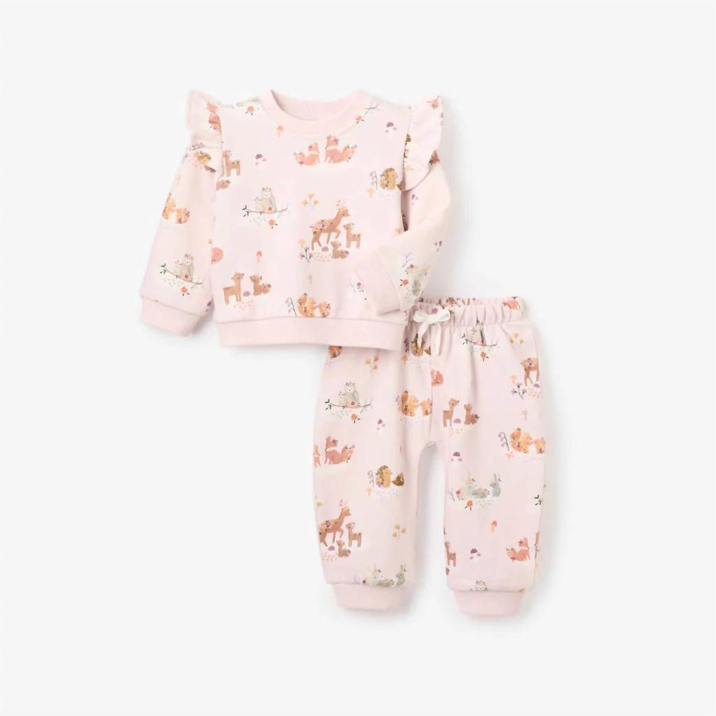 Elegant Baby Elegant Baby - Kid
s Forest Family Organic Fleece Jogger Set