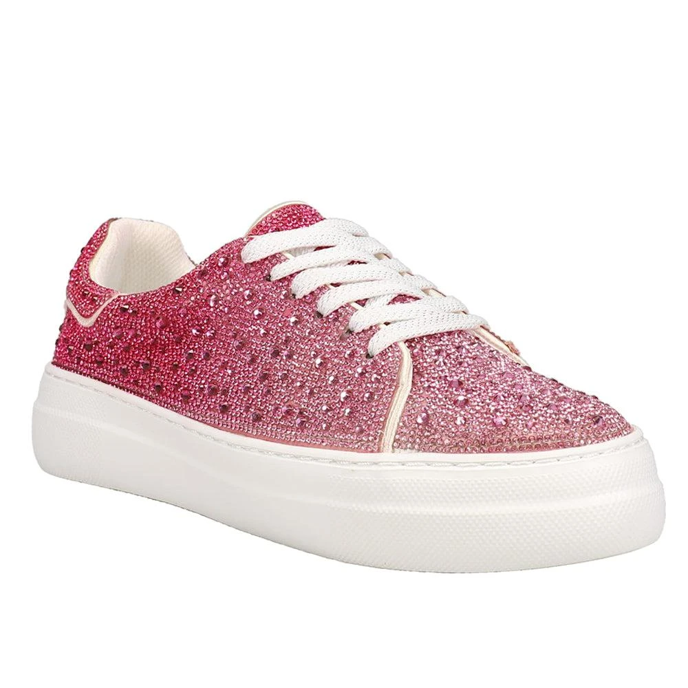 Corkys Bedazzle Rhinestone Lace Up Platform Sneakers 2