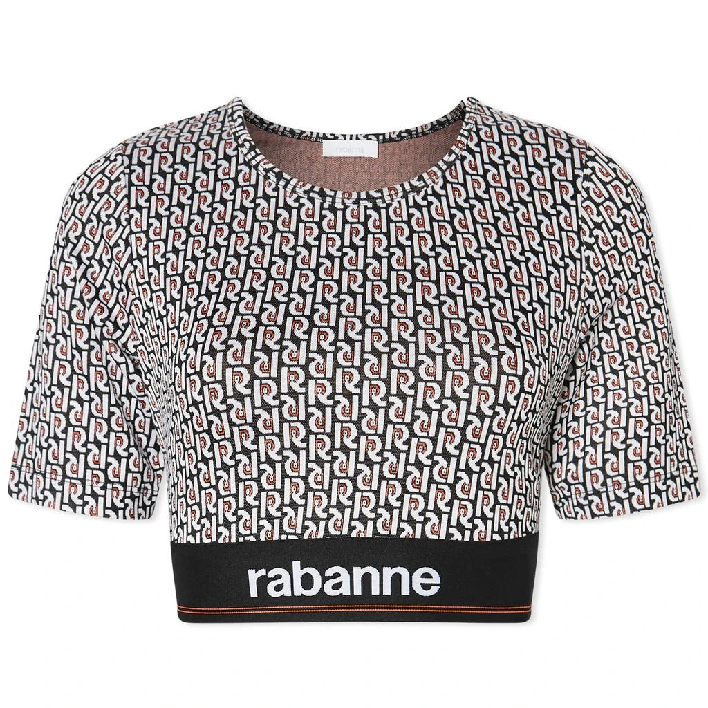Paco Rabanne Paco Rabanne All Over Logo Crop Top 1