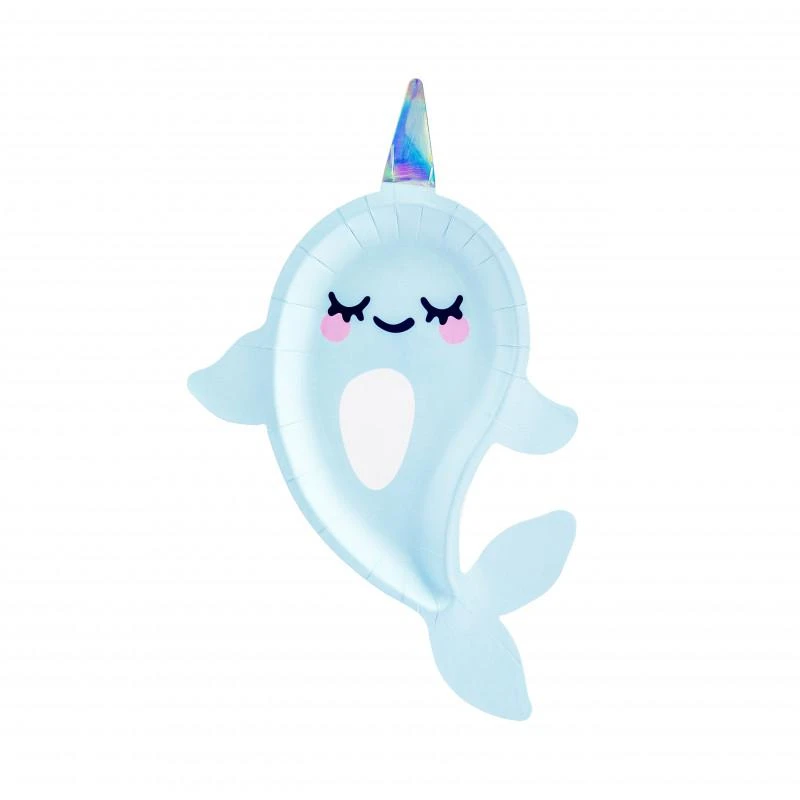 Party Deco Narwhal disposable party plates 1