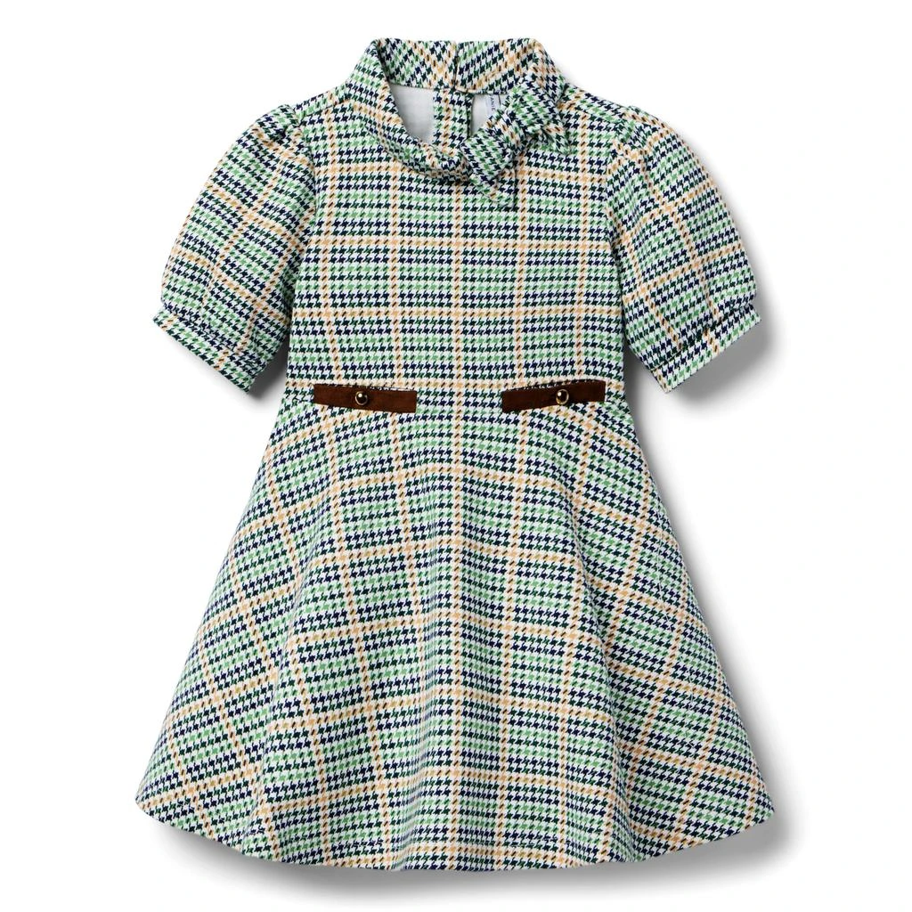 Janie and Jack Plaid Ponte Dress (Toddler/Little Kids/Big Kids) 1