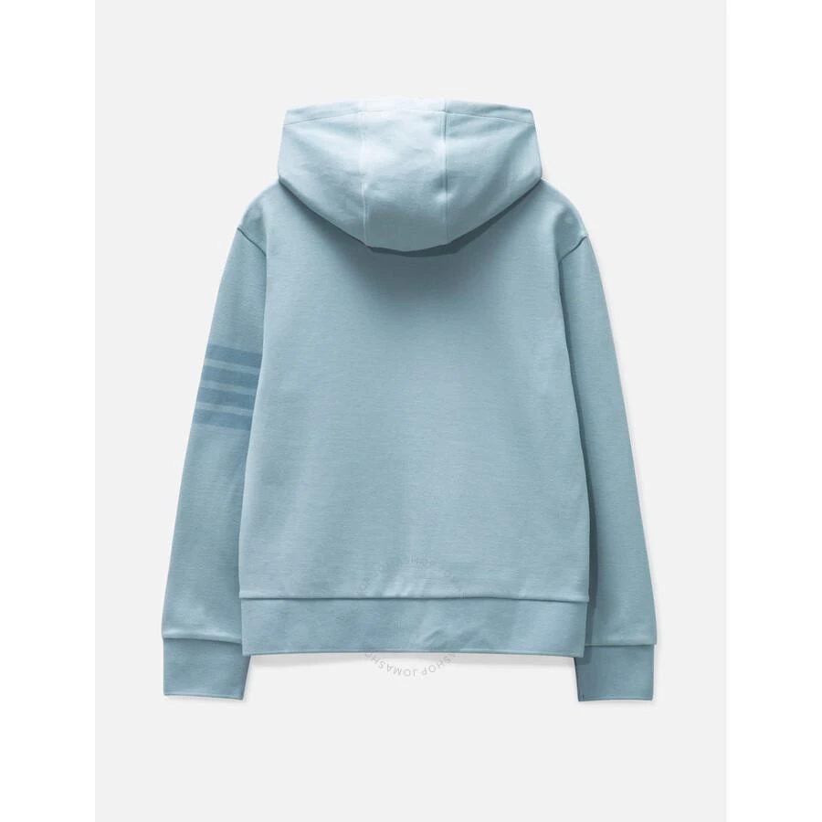 Thom Browne 4 Bar Double Face Knit Hoodie Light Blue 2