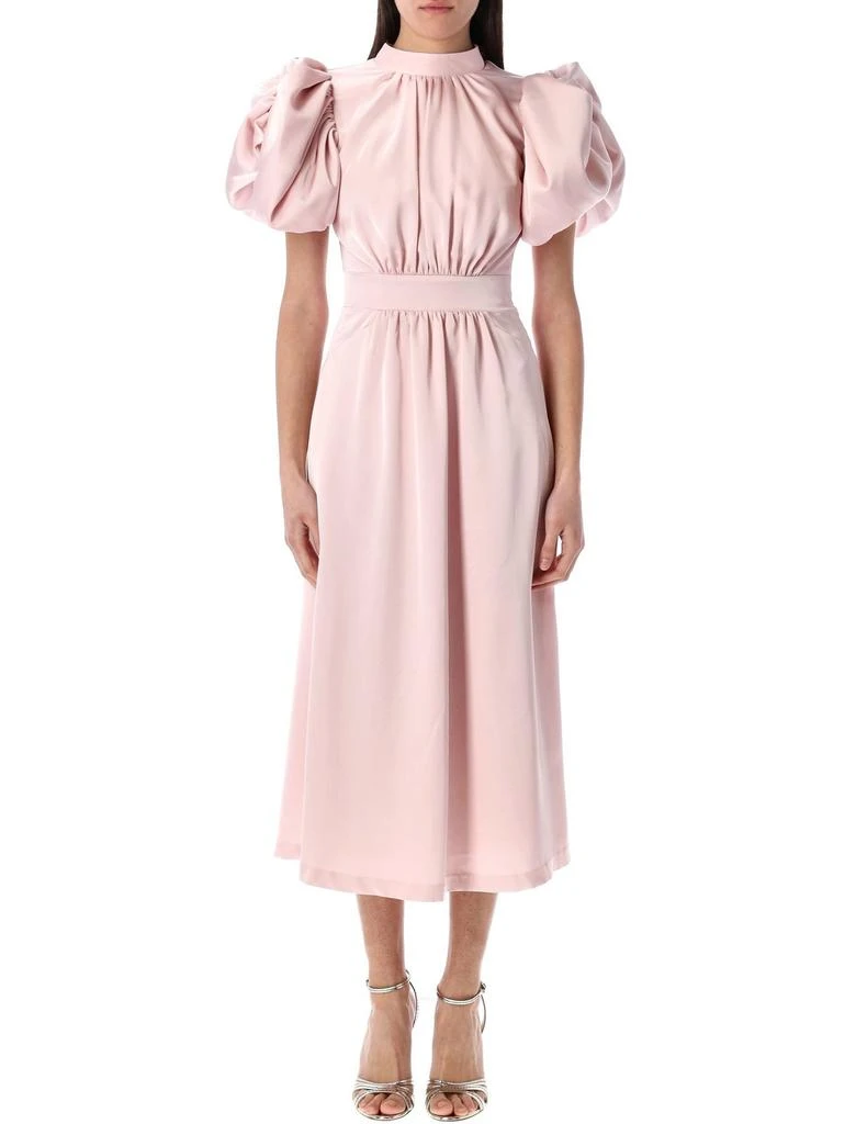 ROTATE Birger Christensen ROTATE Puff Sleeve Midi Dress 1