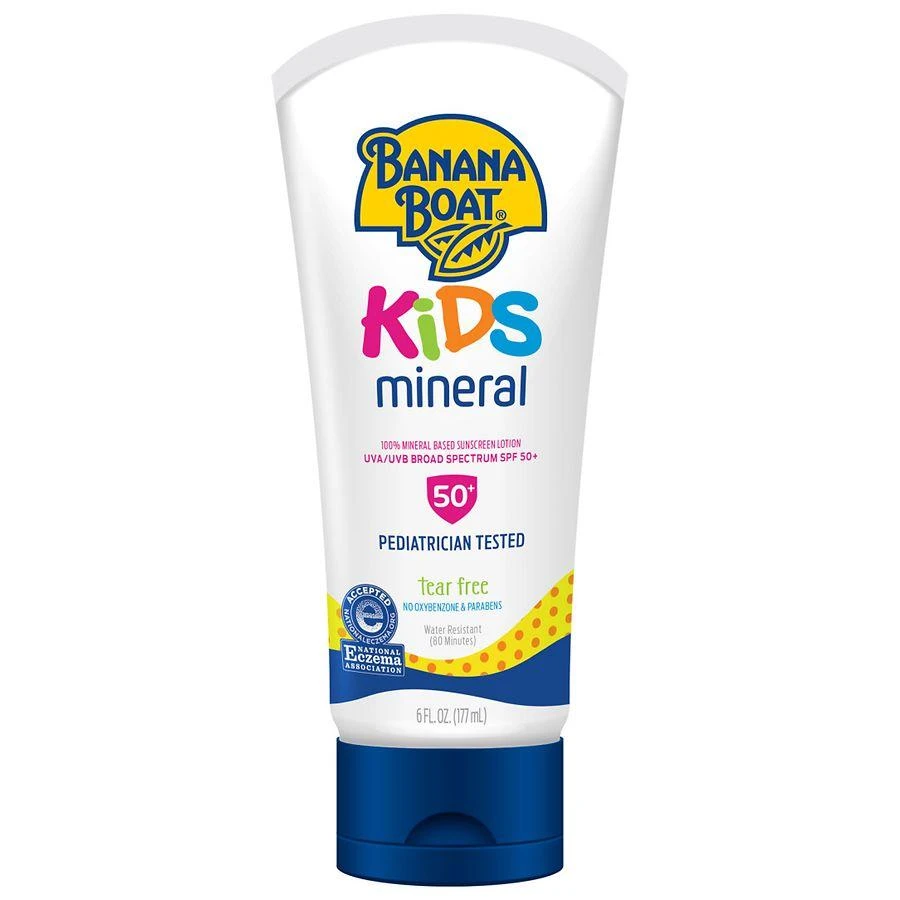 Banana Boat Kids 100% Mineral Sunscreen Lotion, SPF 50+ 1