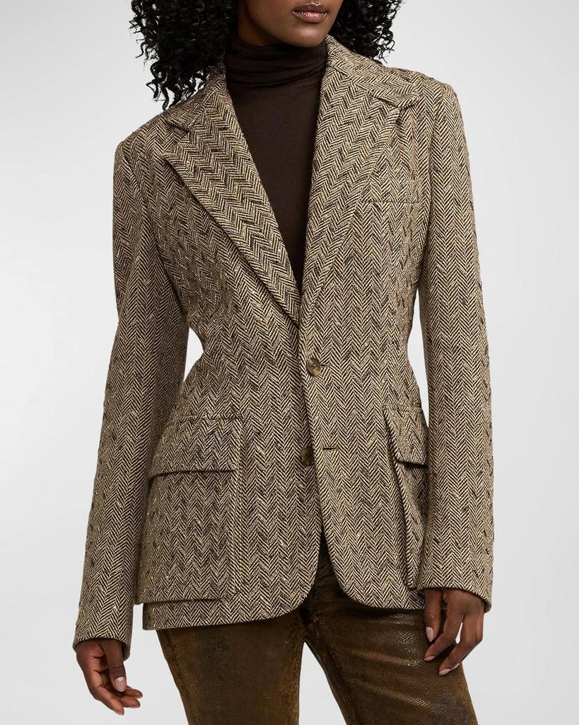 Ralph Lauren Preston Embellished Herringbone Jacket 4