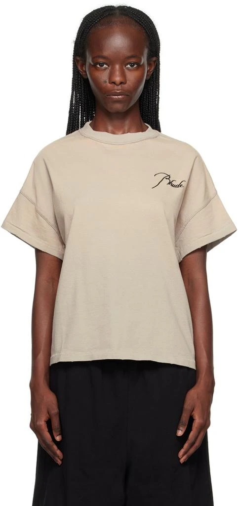 Rhude Gray Reverse T-Shirt 1