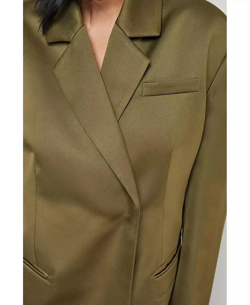 Warehouse Women's Premium Satin Oversized Blazer 8