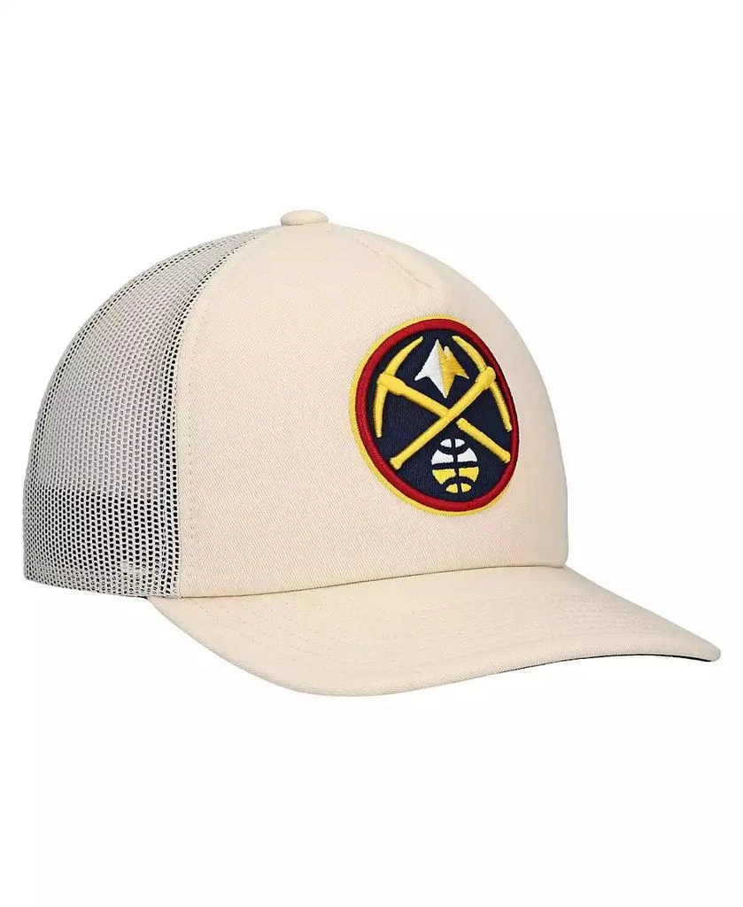 Mitchell & Ness Men's Cream Denver Nuggets Trucker Adjustable Hat 3