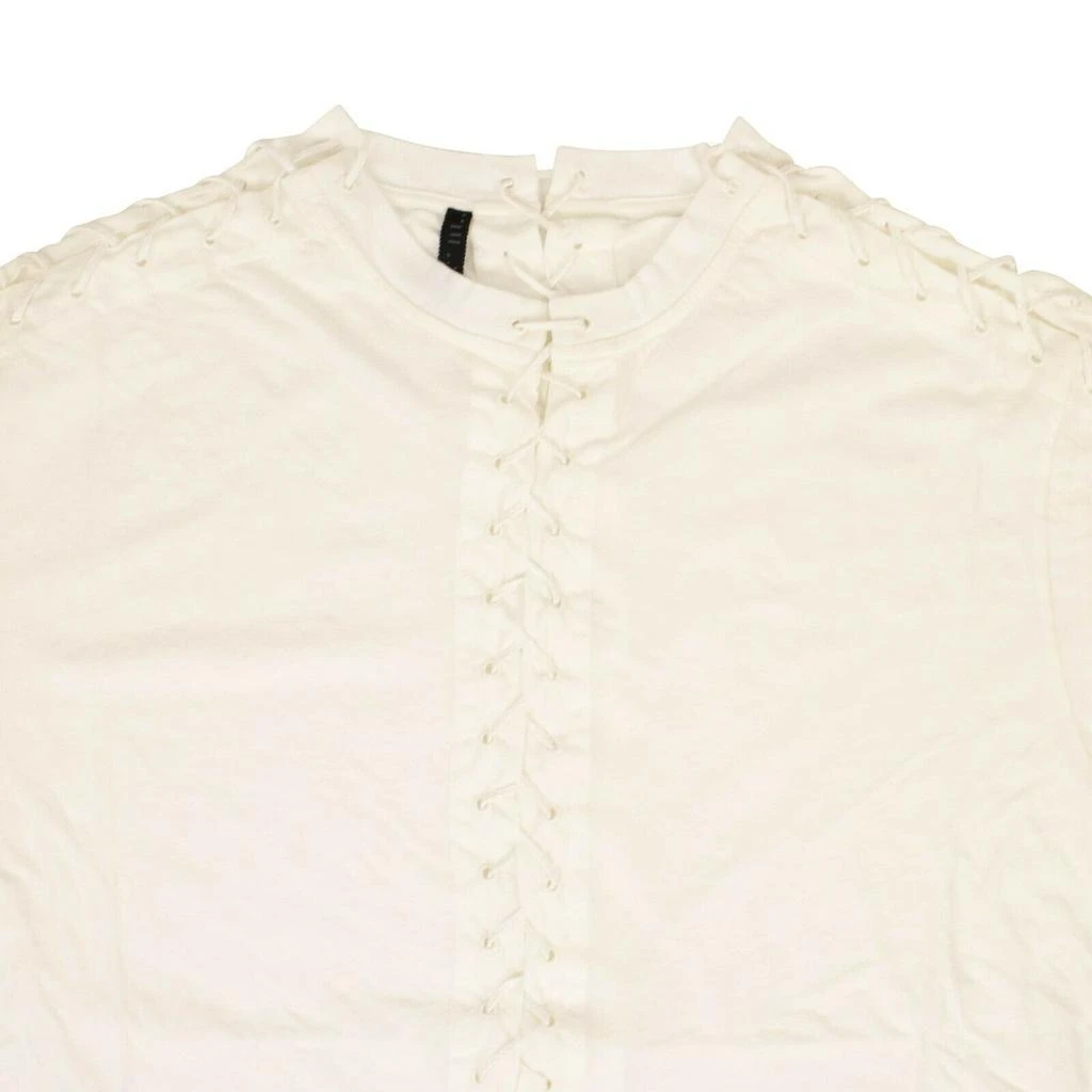 Unravel Project Lace Up T-Shirt - Ivory 3