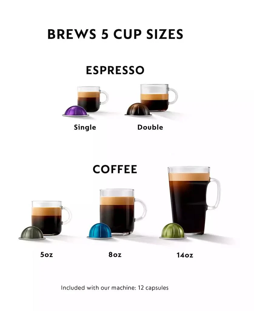 Nespresso Vertuo Plus Coffee and Espresso Machine by De'Longhi, Gray 5