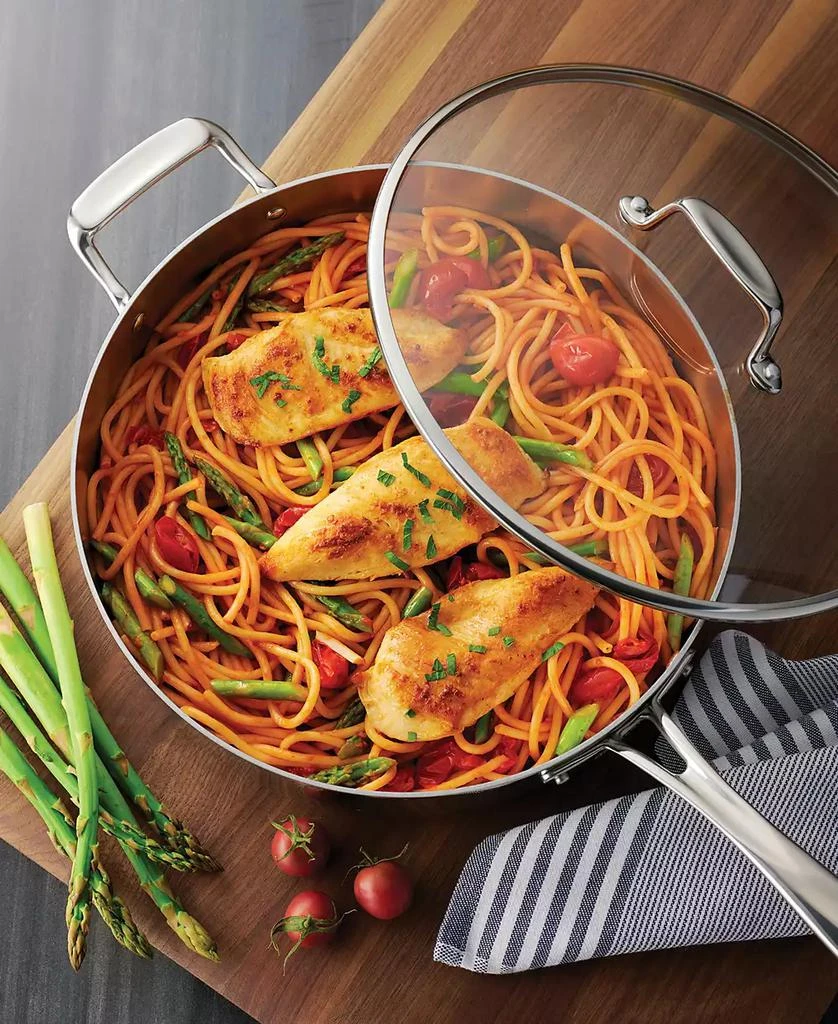 Tramontina TriPly Clad Stainless Steel Glass Lid 12 Pc Cookware Set 6