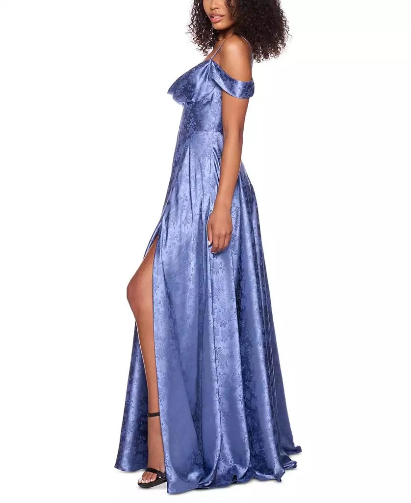B Darlin Juniors' Sweetheart-Neck Jacquard Dress, Created for Macy's 3