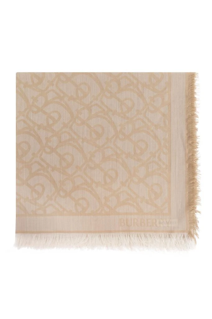 Burberry Burberry Monogram Printed Frayed-Edge Scarf 1