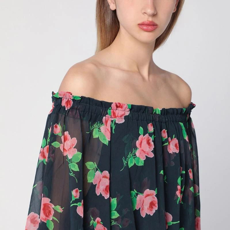 ROTATE Birger Christensen Dress with floral pattern in recycled polyester 4