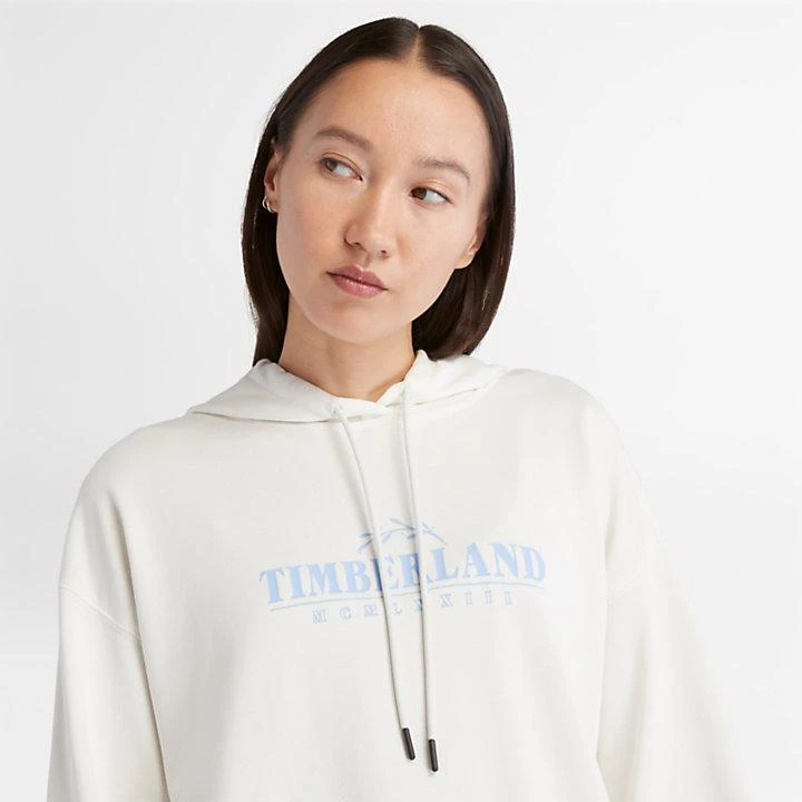 Timberland Season Logo Hoodie for Women in White 3