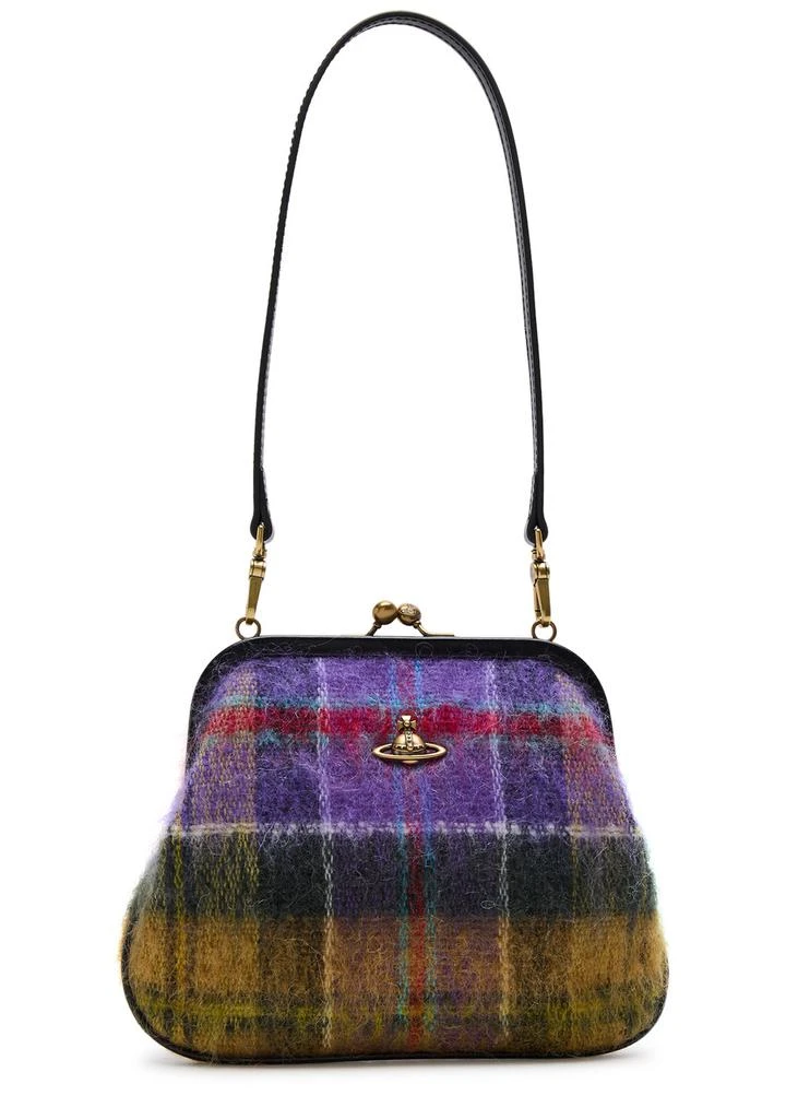 Vivienne Westwood Vivienne's tartan brushed shoulder bag 1