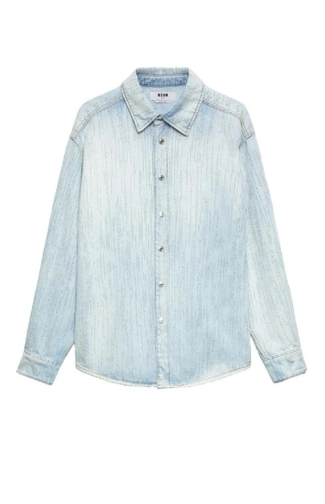 MSGM Light Wash Denim Shirt 1
