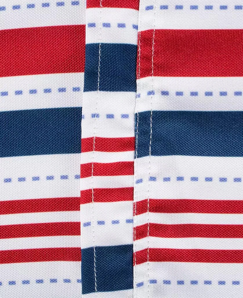 Design Imports Patriotic Stripe Outdoor Tablecloth with Zipper 52" Round 5