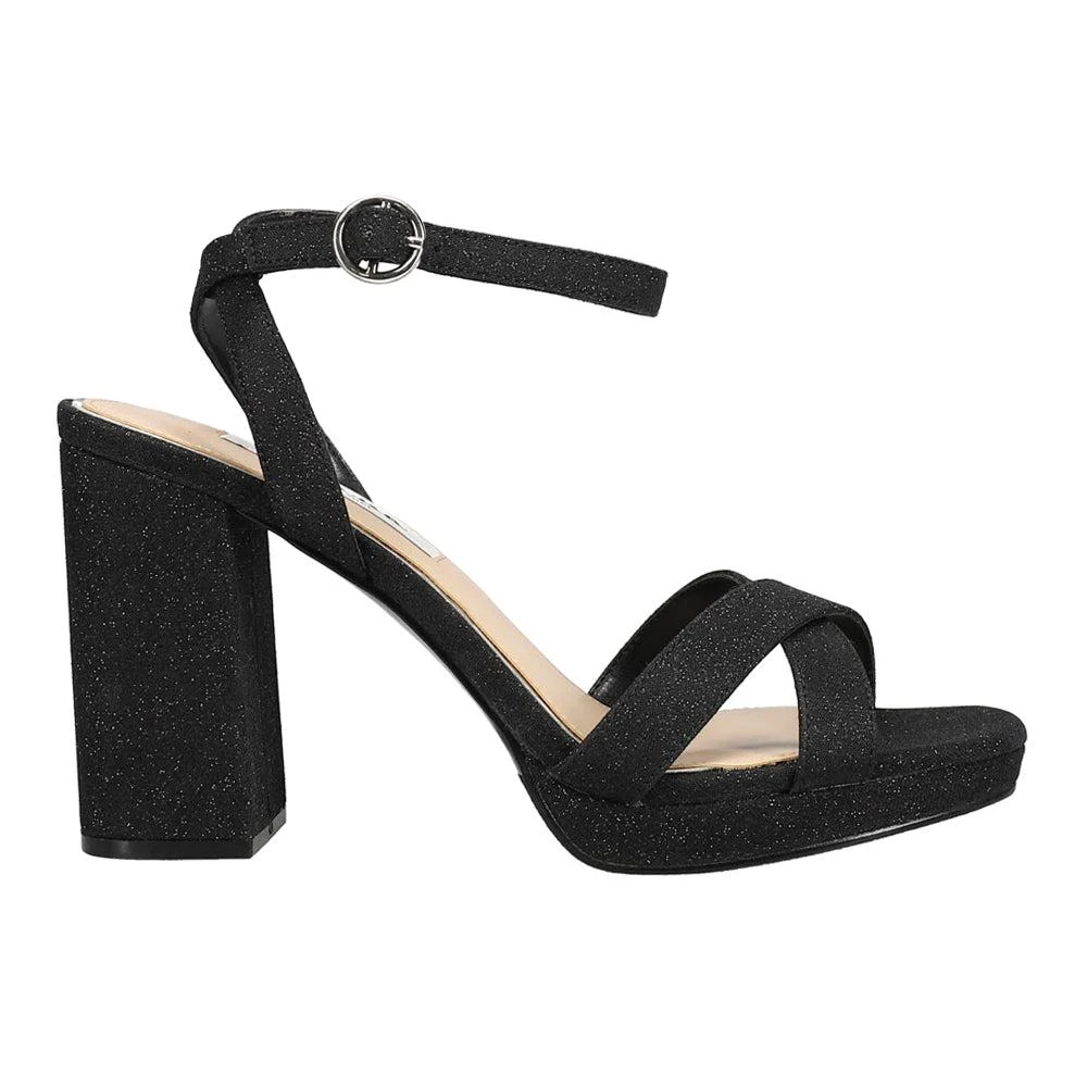 Nina Shelia Glitter Block Heel Ankle Strap Platform Sandals 1
