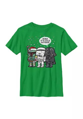 Star Wars Wars Boys 4 7 Boba Its Cold Graphic Top