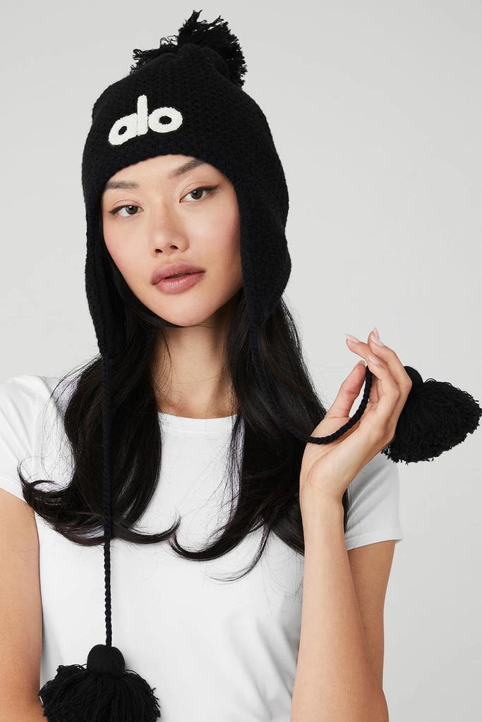 Alo Cool Skies Earflap Beanie - Black 3