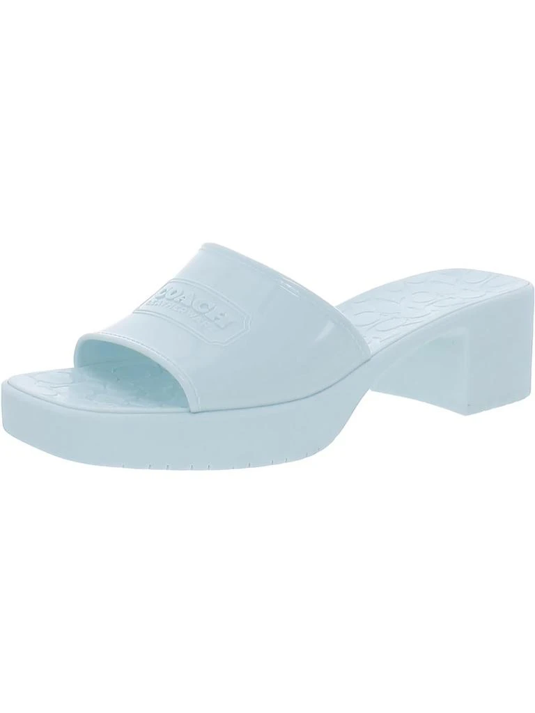 Coach Scarlett Rubber Womens Open Toe Slip On Heels 1