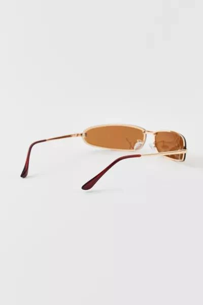 Urban Outfitters '90s Curved Rimless Shield Sunglasses 4