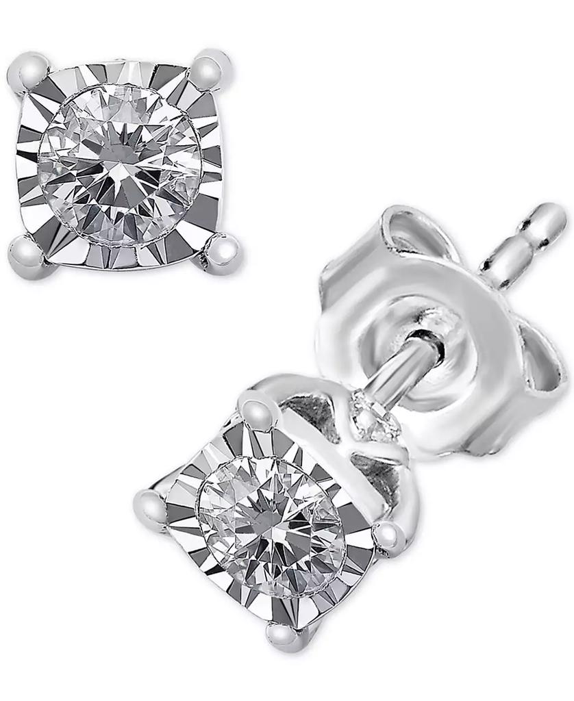 TruMiracle Diamond Stud Earrings (1/3 ct. t.w.) in 14k White Gold