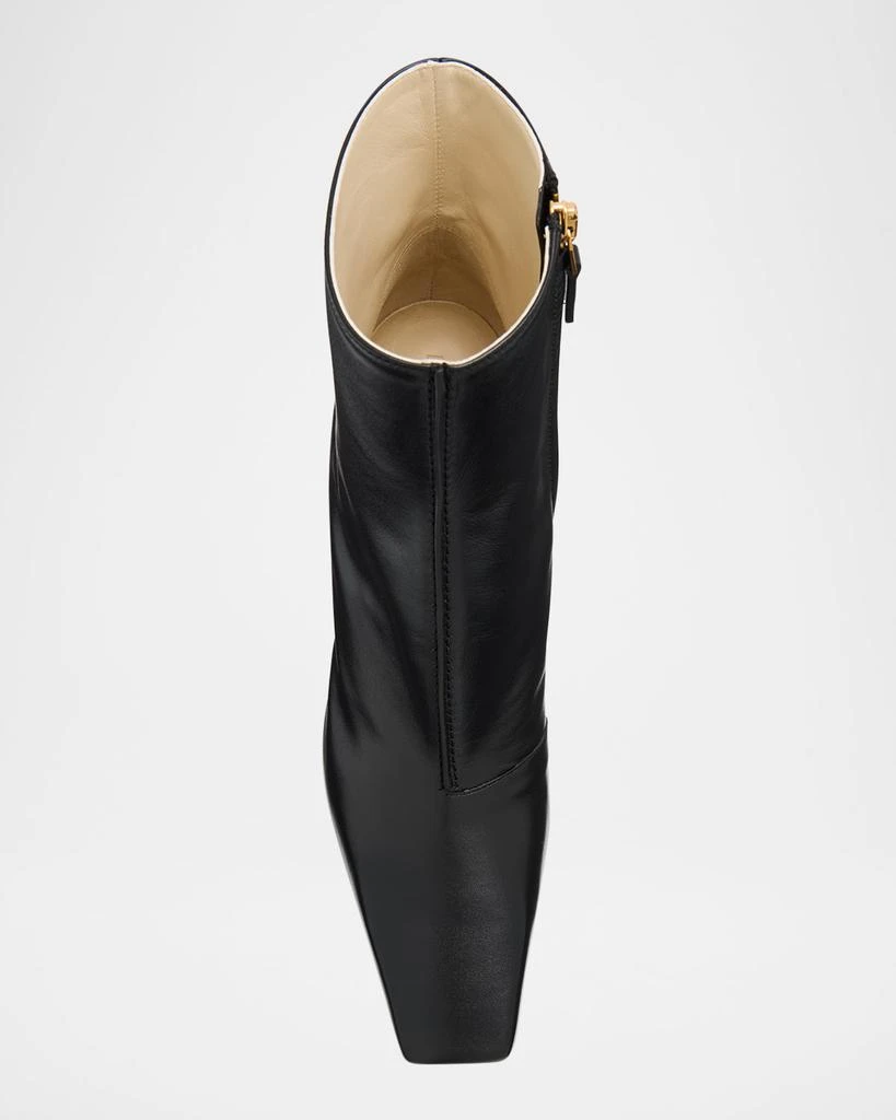 Bottega Veneta Lewis Leather Square-Toe Ankle Boots 5