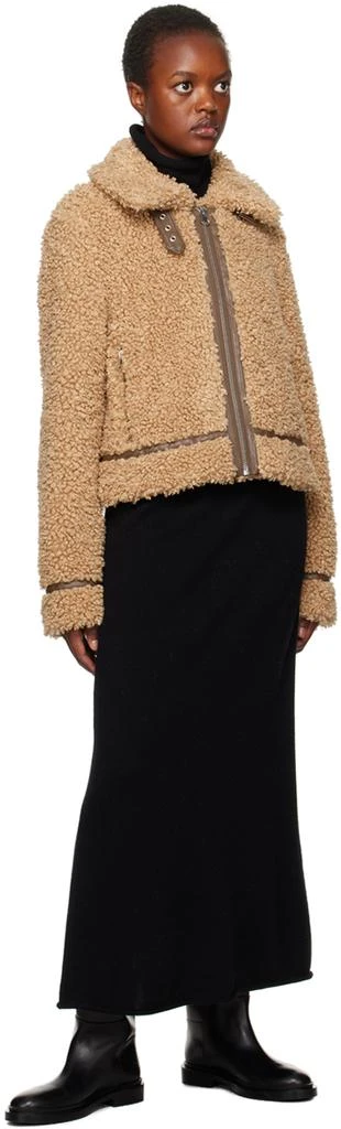 STAND STUDIO Brown Audrey Faux-Shearling Jacket 4