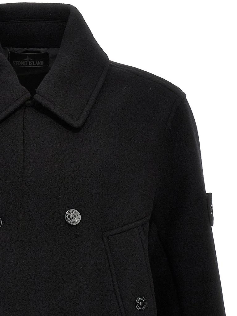 Stone Island Stone Island Compass Patch Double-Breasted Coat 3