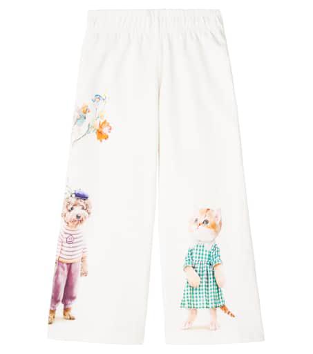 MOLO Aurita printed cotton jersey sweatpants