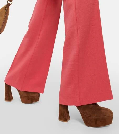 Gianvito Rossi Suede platform mules 4