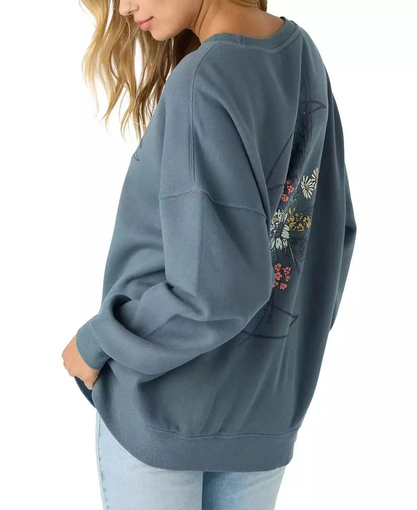 O'Neill Juniors' Moon Flower Crewneck Sweatshirt 3